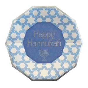 Piatti per la festa di Hanukkah, confezione da 10 - Blu e argento Festa di Hanukkah Decorazione di Hanukkah Menorah di Hanukkah Regalo di Hanukkah Regalo di Chanukah Pane Challah