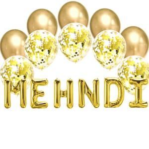 Balloon Bundle Mehndi - Party Decor Sangeet Decorations and Mayoun Decor for Mendhi Gifts for Desi Wedding Shaadi Decorations for Bridal