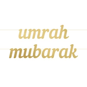 Umrah Mubarak Letter Banner - Decorations Umrah Balloons Umrah Party Decor Umrah Gift Umrah Mubarak Decor Umrah Duas Umrah Hajj Gift Cards