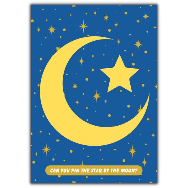 Pin The Star By The Moon - Party Game Pack