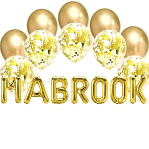 Balloon Bundle Mabrook - Congratulations Quran Mubarak Party Decor Party Bismillah Party Qaidah Party Quran Completion Islamic Gift Ameen