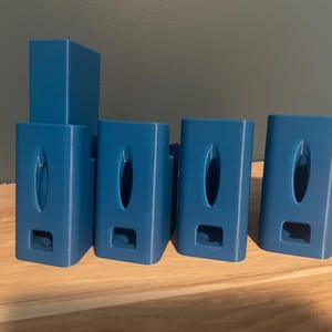 Snap-On 14.4 / Milwaukee M12 Battery Holder 4 pack + Bonus Pencil/Pen sleeve (Blue Only) *Read Description*