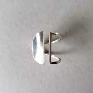 Matrix Ring, Modern geometric ring, solid sterling silver, handmade ring