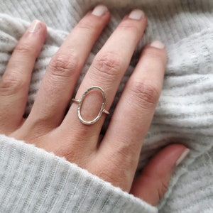 Alice sterling silver ring, handmade ring, hammered ring, statement ring