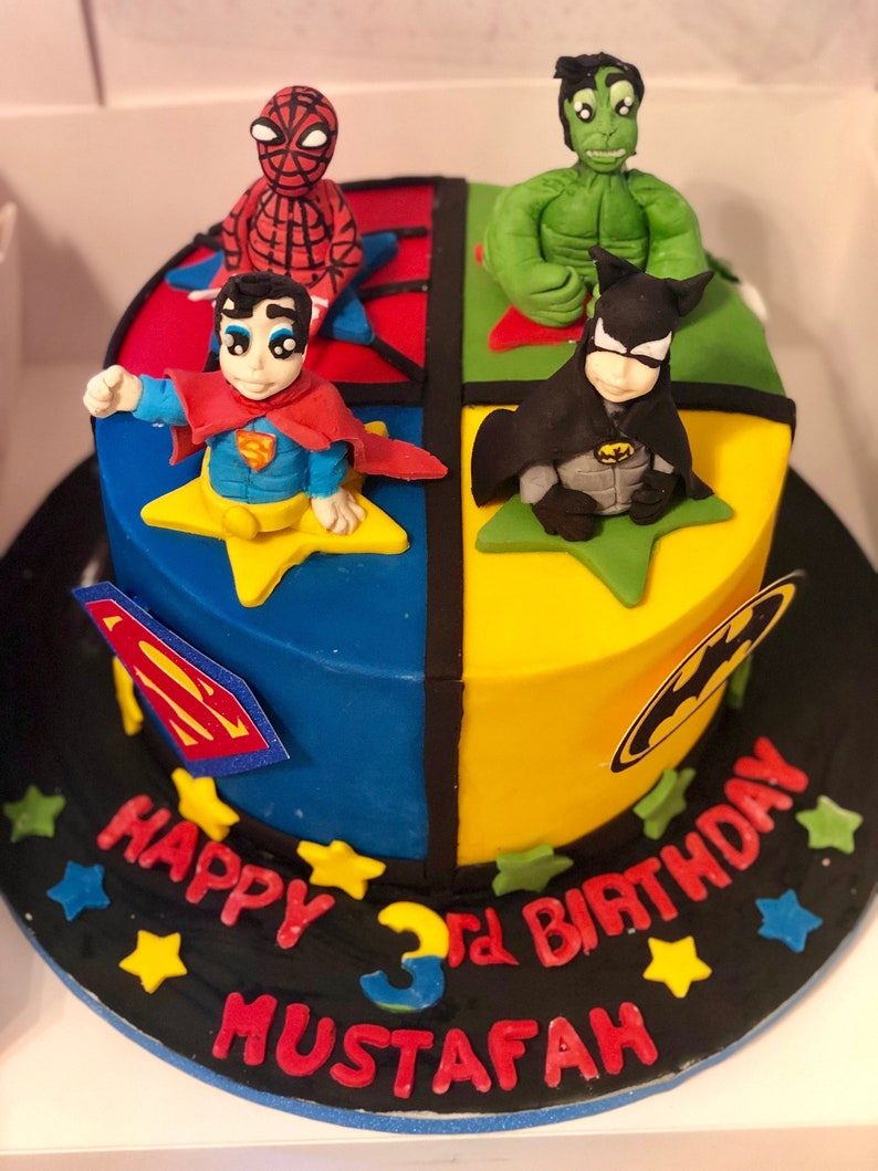 Superhero Fondant Cake Toppers Etsy