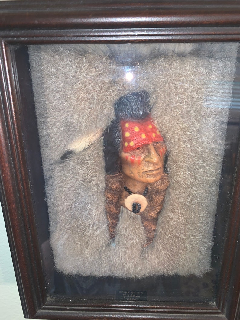 Native American Shadow Box With Furs - Etsy