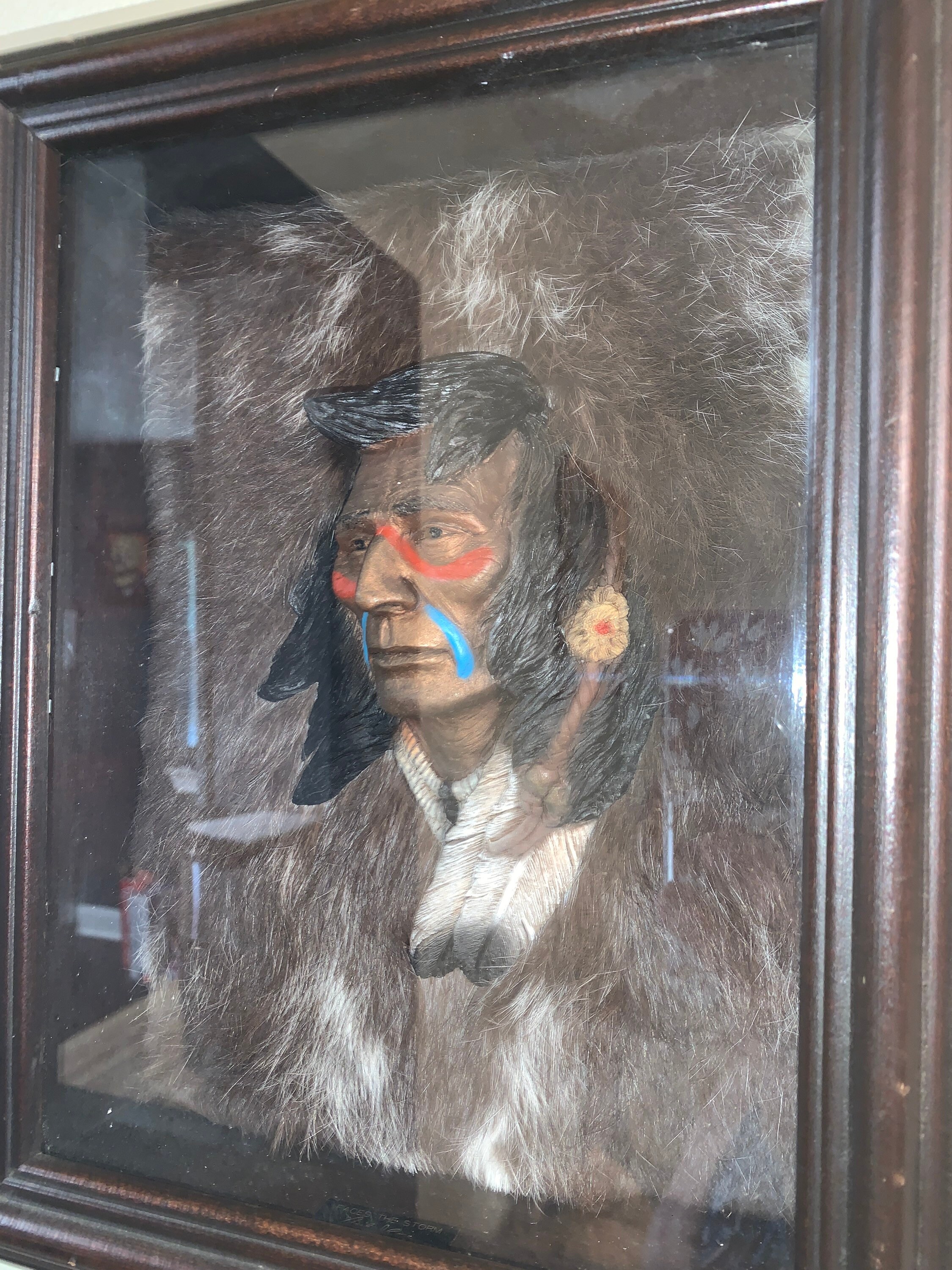 Native American Shadow Box With Furs - Etsy