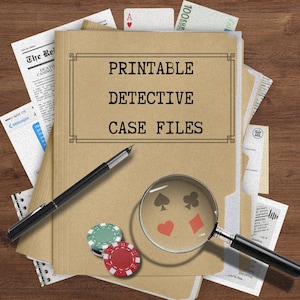 Afdrukbare bestanden Casino Cruise Murder Mystery Detective Cold Case: digitale download