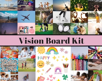 Vision Board Kit for Kids - Printable - Positive affirmations for Kids