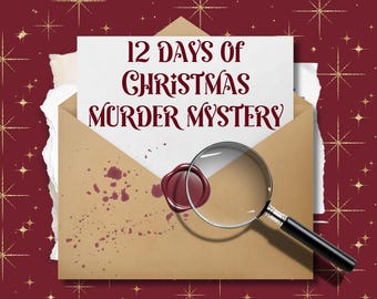 Calendario de Adviento de Misterio de Asesinato - Descarga digital - 12 días - 12 pistas - Imprime en casa
