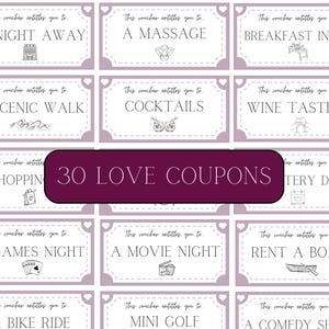 Love Coupons - Valentines Day - Gift - Printable - Digital Download - Gift for Him - Gift for Her - Last Minute Gift - Date Night