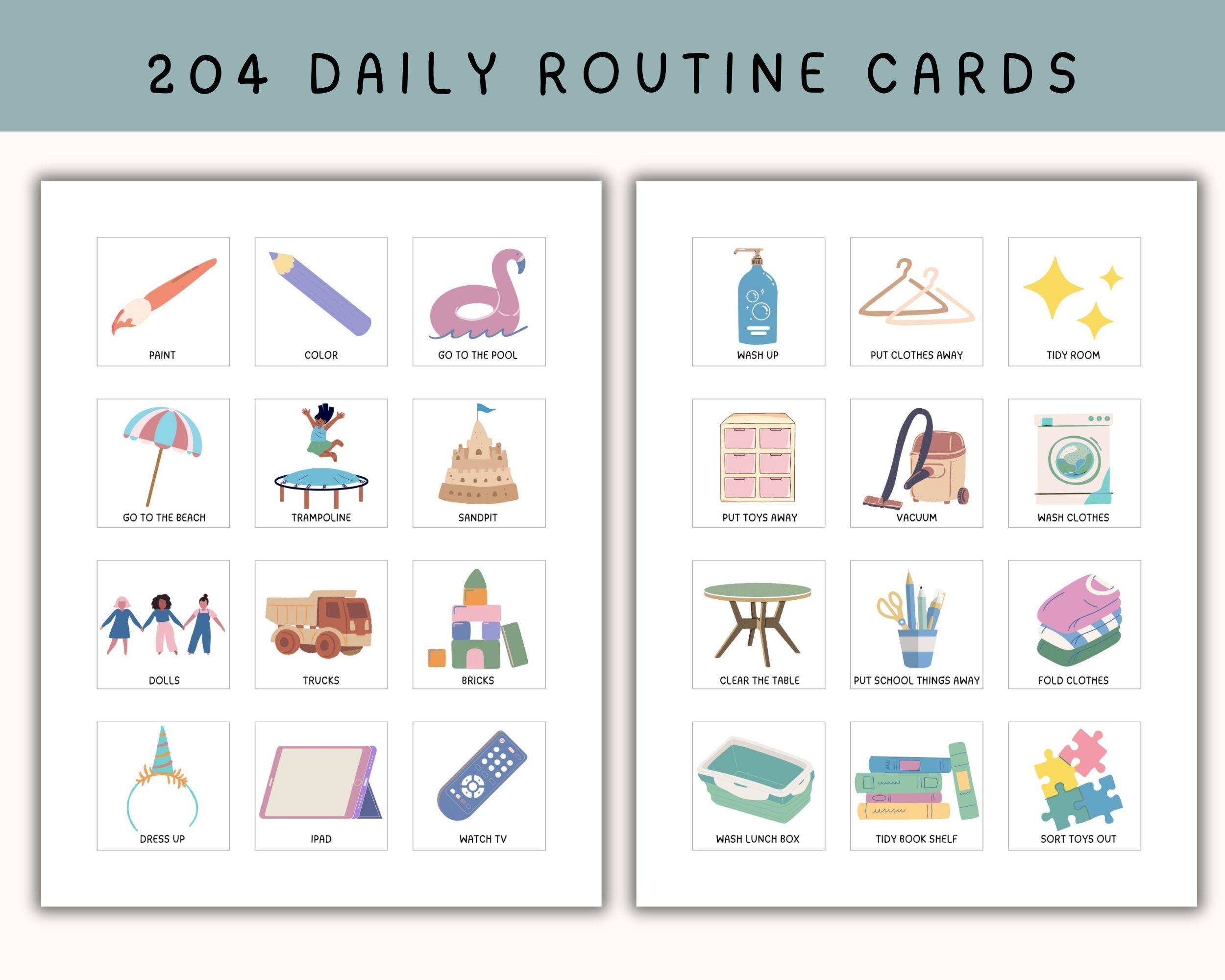 Editable Kids Daily Routine Cards: Montessori Visual Schedule (digital ...