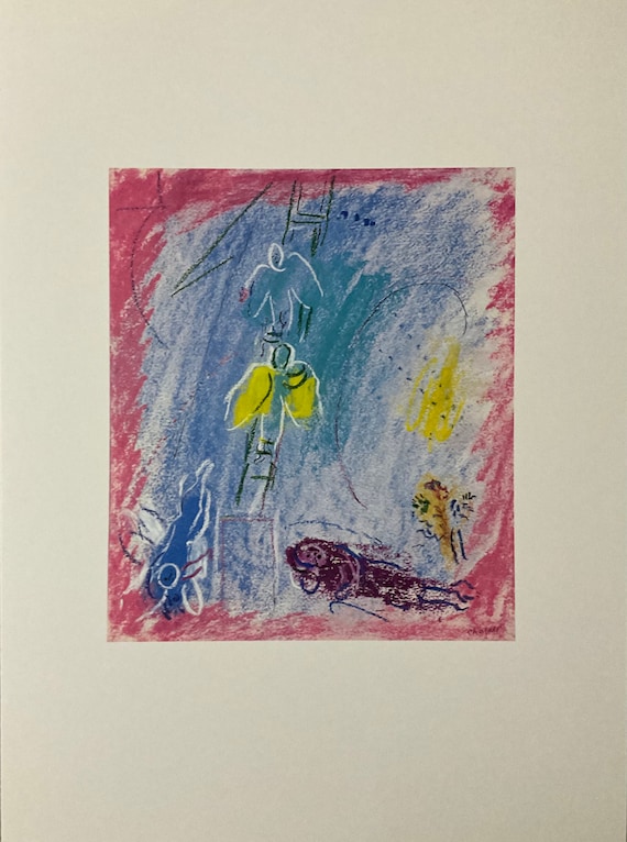 マルク・シャガール - ジャコブの歌 - リトグラフ 52x37 cm 限定版