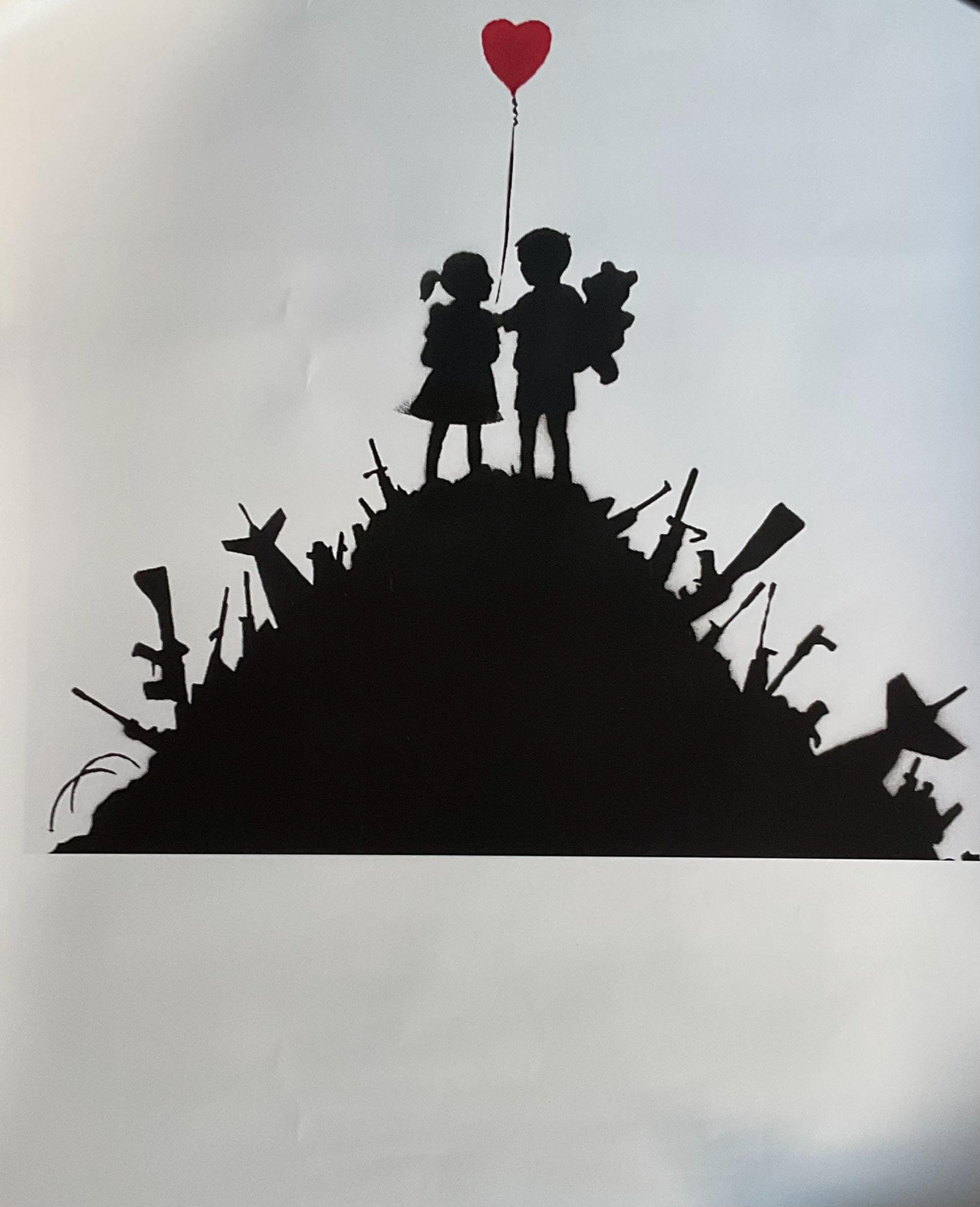 Banksy - Kids on Guns - Limited Edition Lithographic Poster Cm