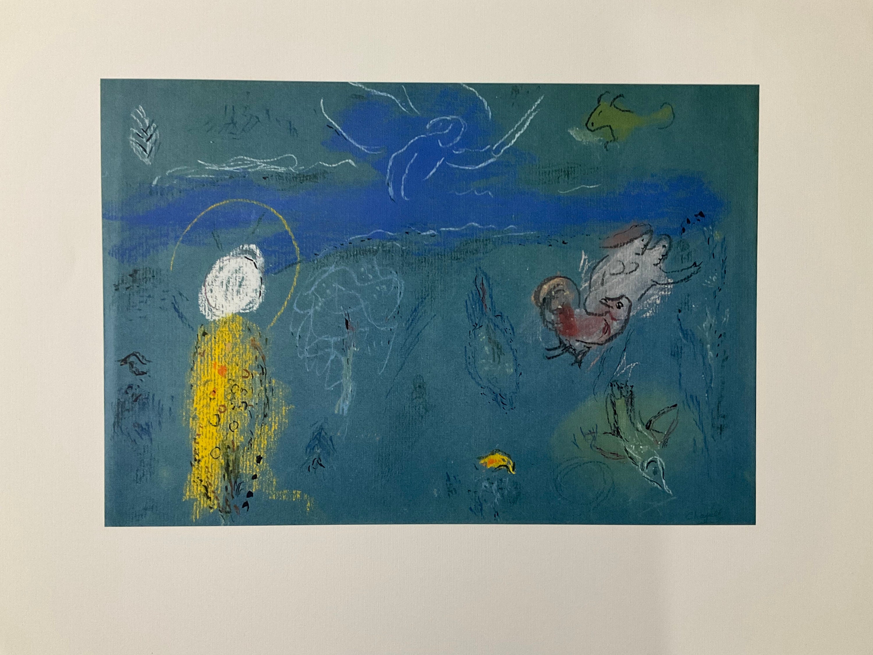 マルク ・ シャガール リトグラフ 園Ⅰ 裏にも絵 レア 美術品