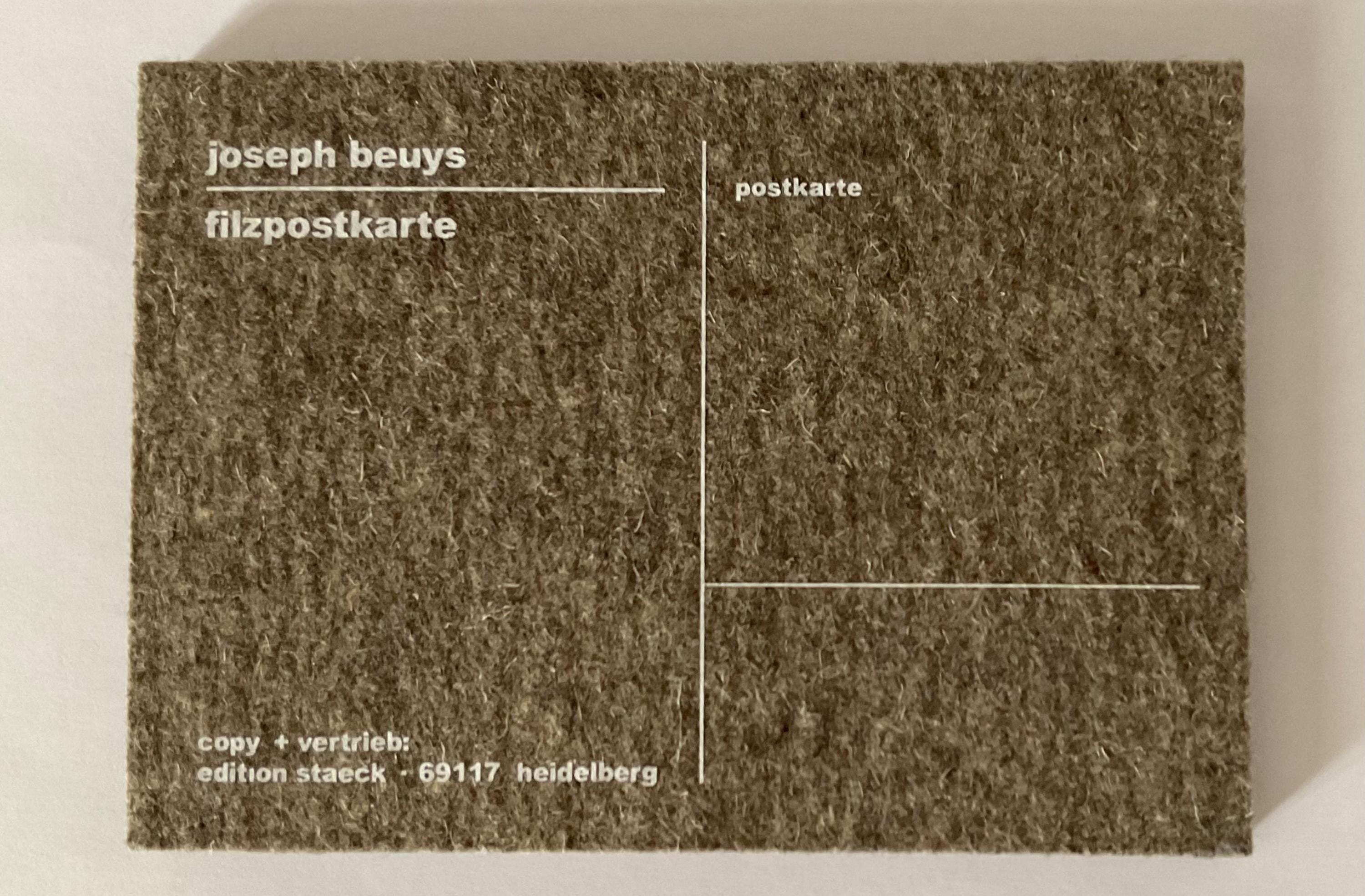 Joseph Beuys - Postkarte - Limited Edition Felt Postcard, 15x11 Cm