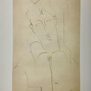 Amedeo Modigliani - Young Man - Limited edition lithograph cm 52x37