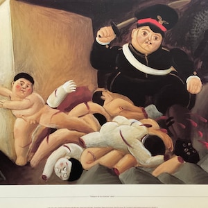 Fernando Botero - Rare lithographic poster cm 98x52, year 1991
