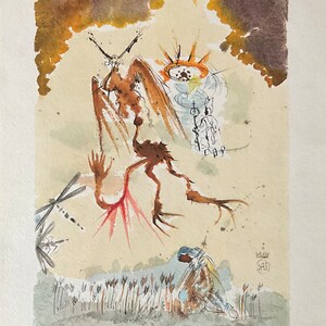 Salvador Dalì - Pater Noster - 1965, rare lithograph cm 41x33 limited edition