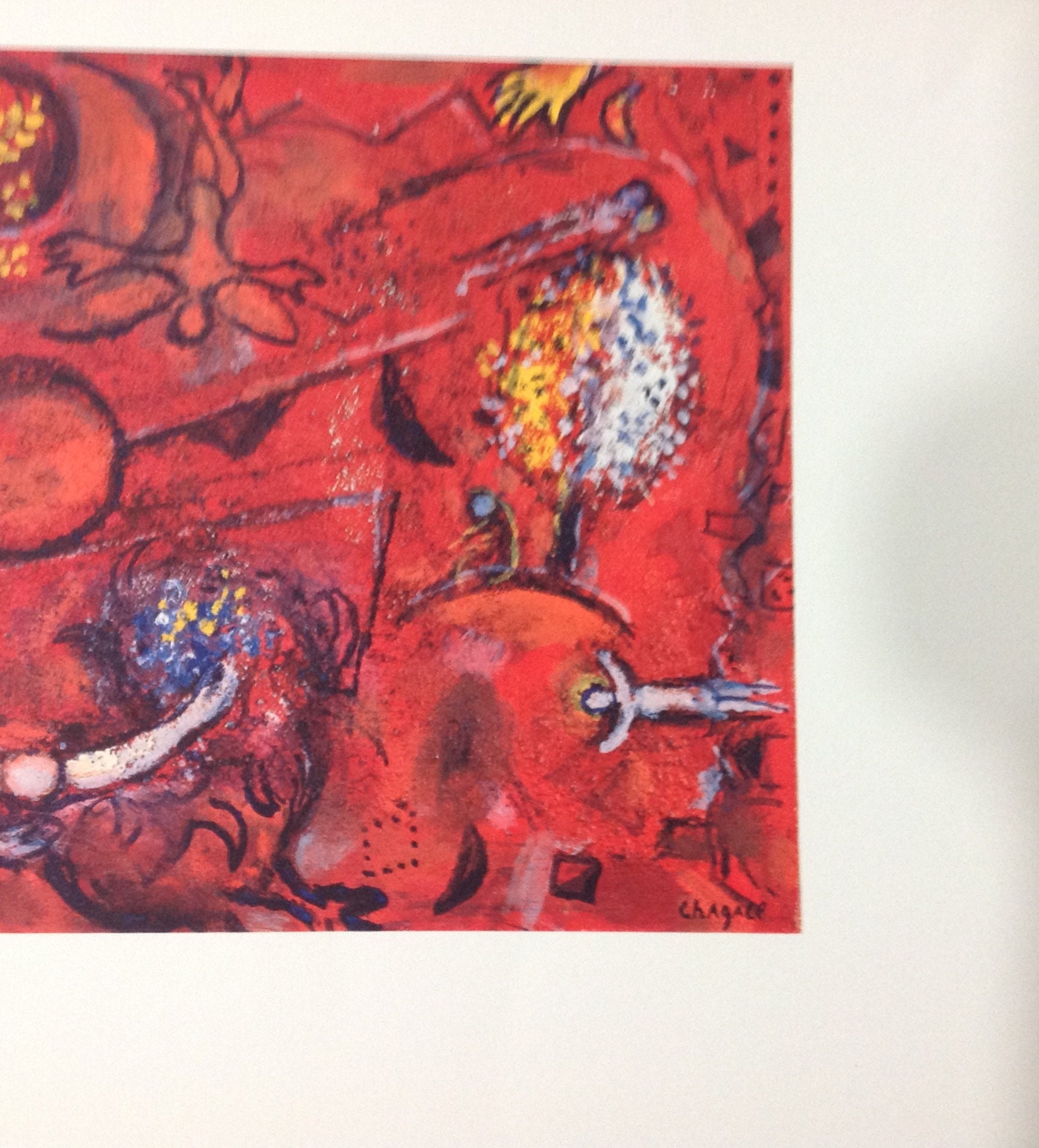 マルク・シャガール - リトグラフ「花嫁」、証明書付き 52x37 cm