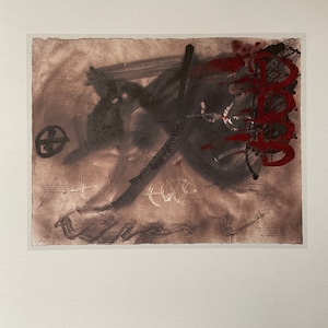 Antoni Tapies - Quatre arcs rojencs - lithograph 52x37 cm limited edition