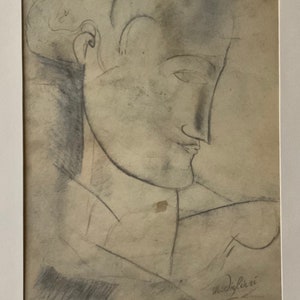 Amedeo Modigliani - Head - 1989, Limited edition lithograph cm 52x37, with certificate