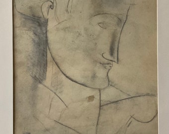 Amedeo Modigliani - Head - 1989, Limited edition lithograph cm 52x37, with certificate