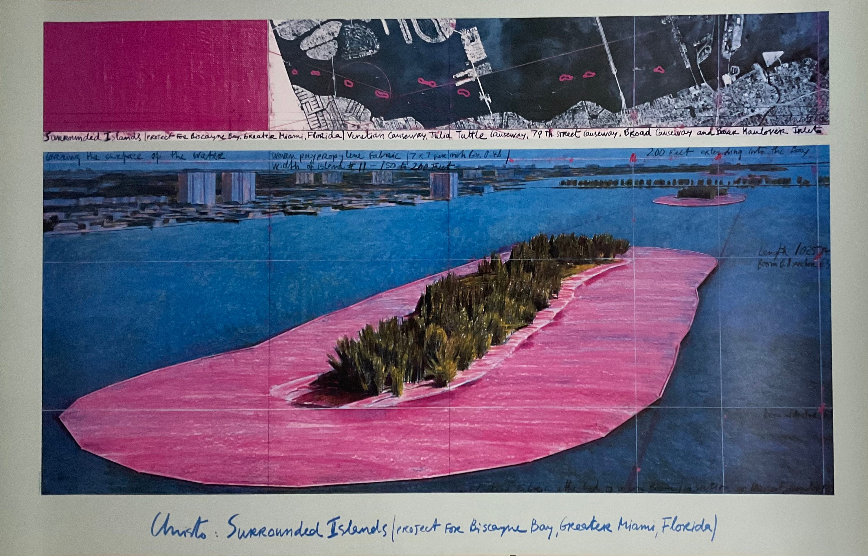 Christo - Surrounded Islands - Lithographic Poster 97x62 Cm - Etsy