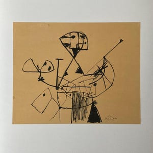 Guillaume Corneille “The Butterfly Hunter” lithograph limited edition cm 52x37