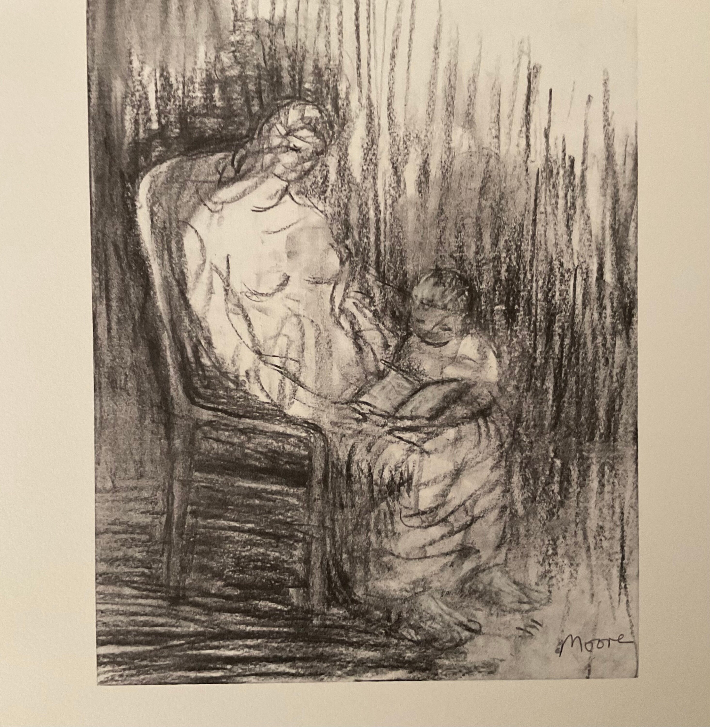 Henry Moore、STUDY、海外版超希少レゾネ、新品額付 Henry Moore 亨利・摩爾| Working Model for Reclining Figure: Prop