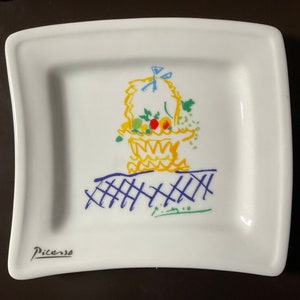 Pablo Picasso - limited edition porcelain plate, with signature and stamp on the back