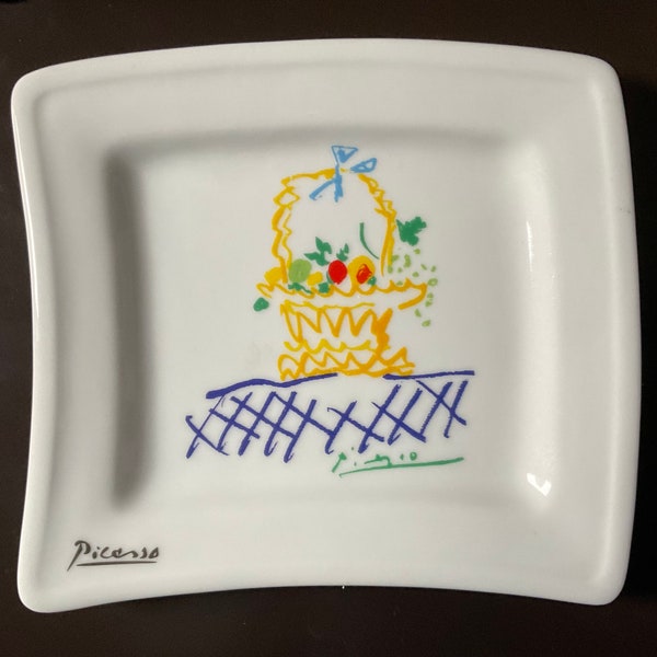 Pablo Picasso - assiette en porcelaine en édition limitée, avec signature et cachet au dos