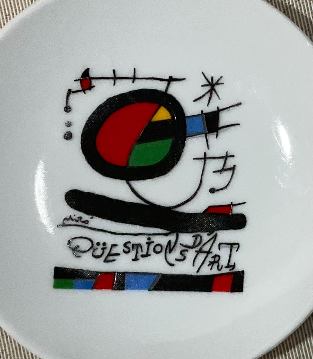 Joan Mirò - Limited Edition Porcelain Saucer, With Stamp on the 