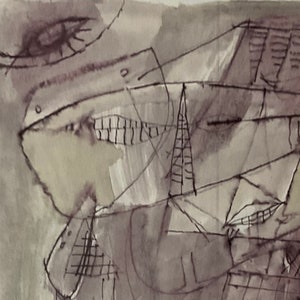 Guillaume Corneille “Drawing” rare lithograph limited edition cm 52x37