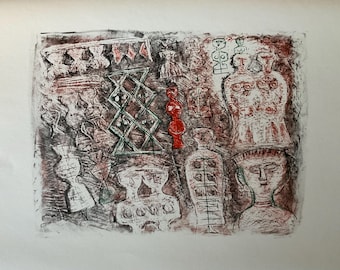 Massimo Campigli - Mujeres - Litografía 42x34 cm