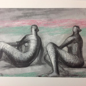 Henry Moore - Lithograph cm 52x37 limited edition with certificate