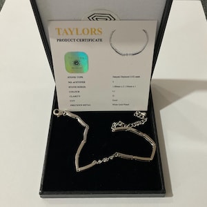 Armband mit 3 natürlichen Diamanten von 0,02 Karat, mit Zertifikat