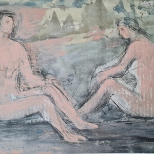 Henry Moore - Man and woman - Lithograph 52x37 cm limited edition with certificate