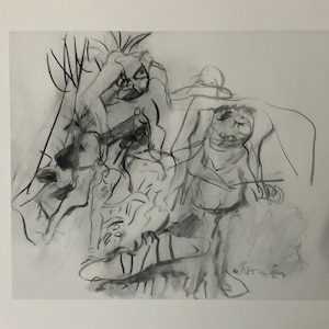 Willem De Kooning - Untitled - Lithograph 52x37 cm limited edition, with certificate