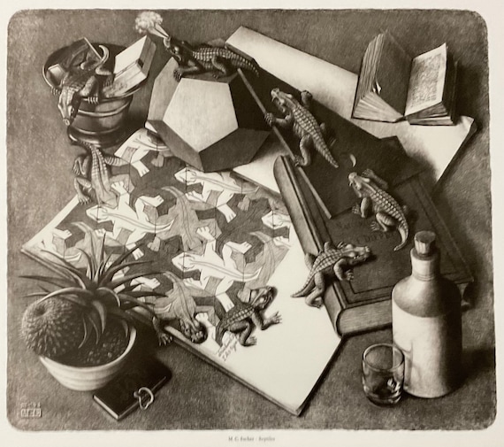 M.C. Escher - Reptiles - Limited Edition Offset Lithograph