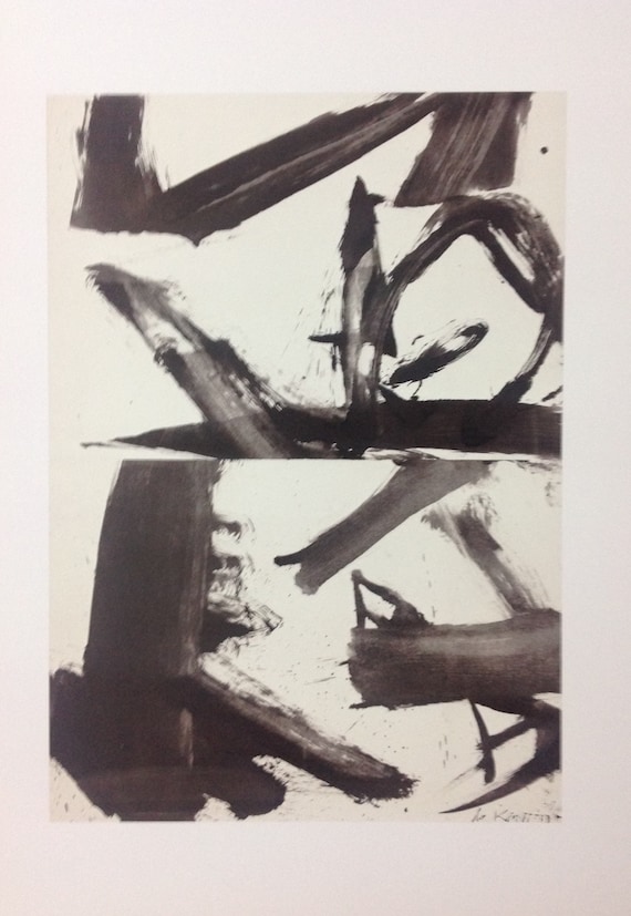 Willem De Kooning Schwarz Weiss Lithographie Etsy