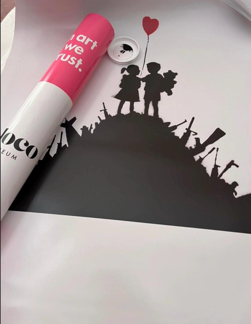 Banksy - Kids on Guns - Limited Edition Lithographic Poster Cm