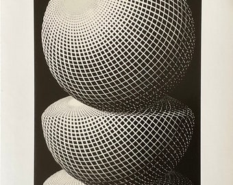人気の春夏 M.C. Escher - Three Spheres I - Limited Edition Offset 絵画