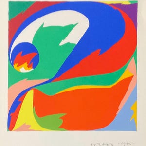 Piero Dorazio - Lithograph from 1970 signed and numbered cm 30x23