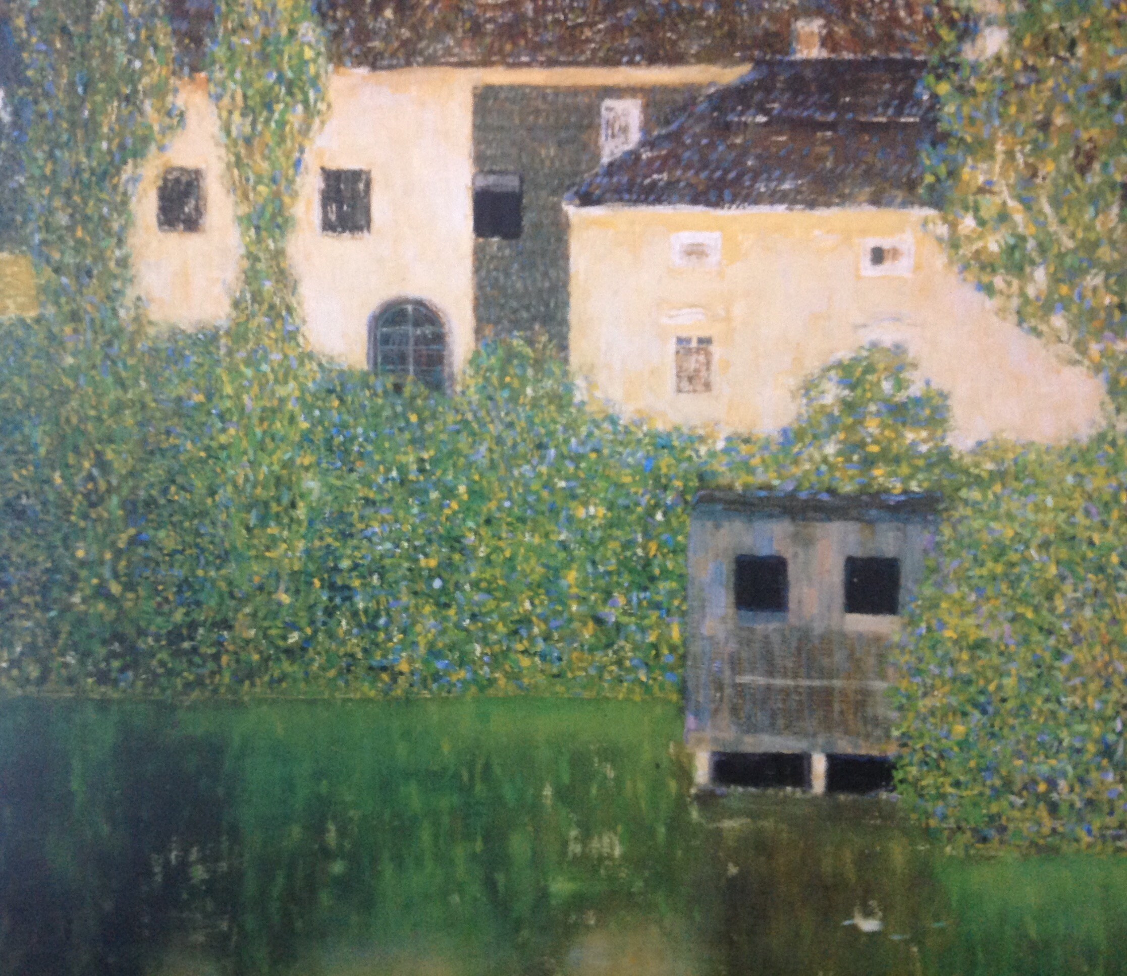 グスタフ・クリムト - 「アッター湖畔の城」 - 希少ポスター 68x68 cm