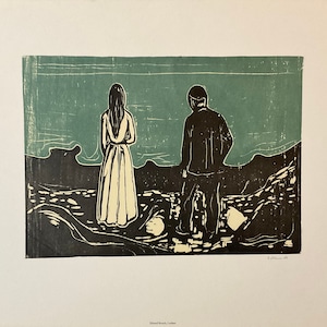 Edvard Munch - The Solitaires - lithograph 39.5x29.5 cm limited edition