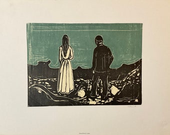 絵画、デジタルアート、叫ぶ少女　版画　写真印刷 エドヴァルド・ムンク「叫び」1893年 リトグラフ、証明書、サイン入り