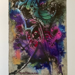Umberto Mastroianni – Nocturne – Seltene Lithographie in limitierter Auflage, 52 x 37 cm