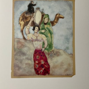 Marc Chagall - Eleazar and Rebecca - 1986, Limited edition lithograph cm 52x37
