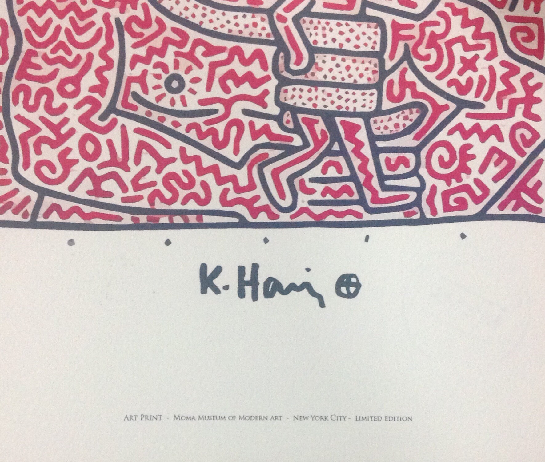 Keith Haring lithographie rare cm 30x21 New York MOMA Etsy